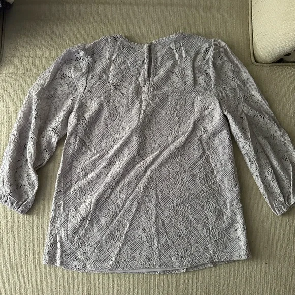 Cable and Gauge Lace 3/4 Sleeve Blouse Size Small - Picture 2 of 2
